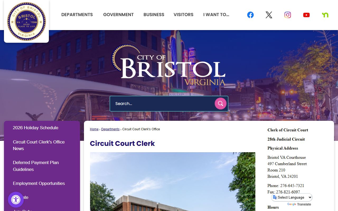 Bristol Virginia divorce records circuit court