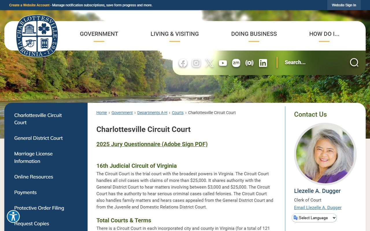 Charlottesville Virginia divorce records circuit court