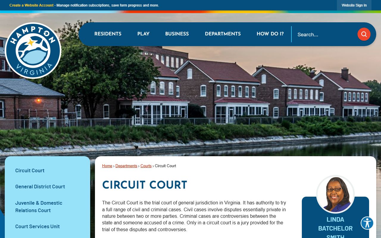 Hampton Virginia divorce records circuit court clerk office