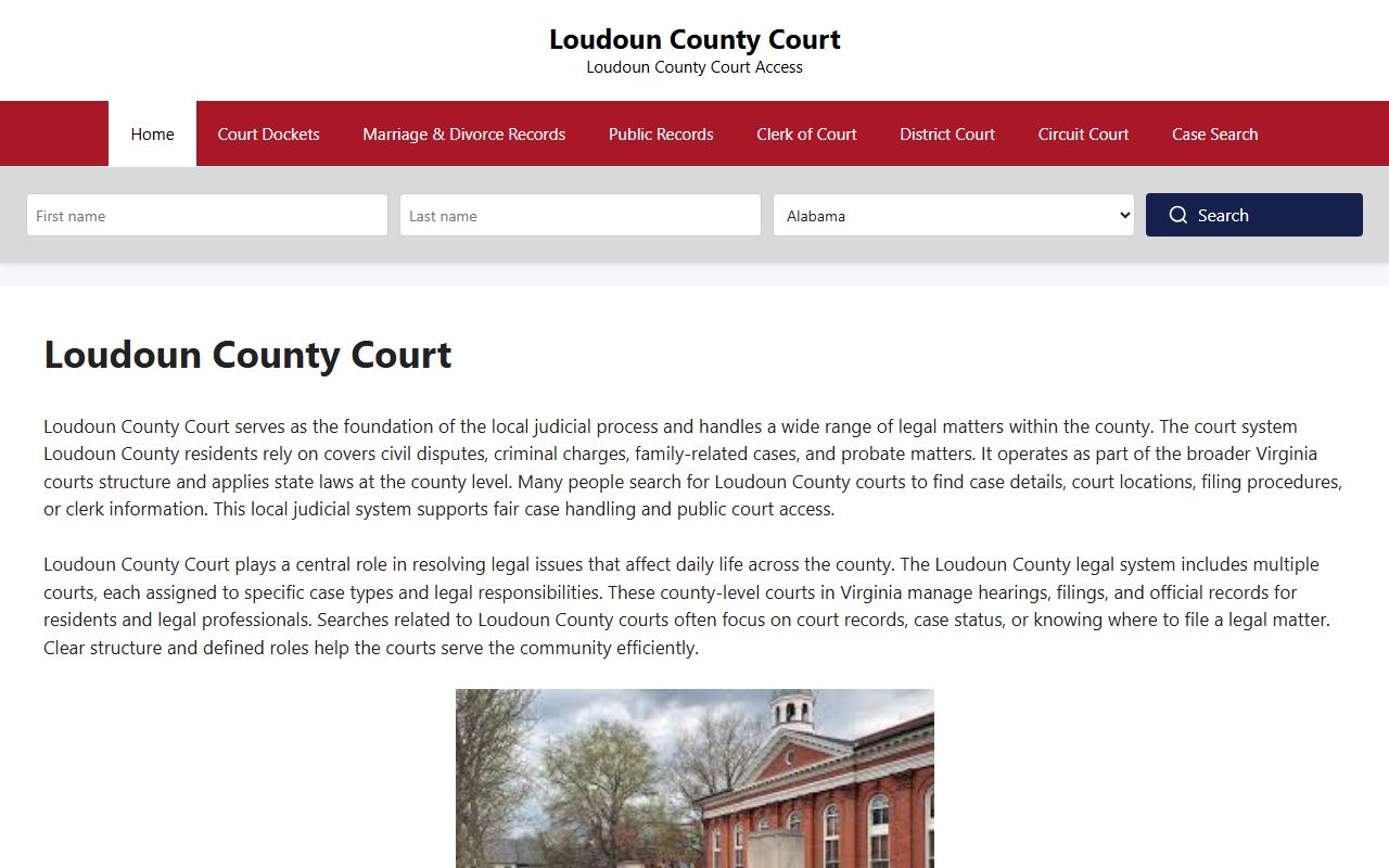 Leesburg Virginia divorce records Loudoun County circuit court