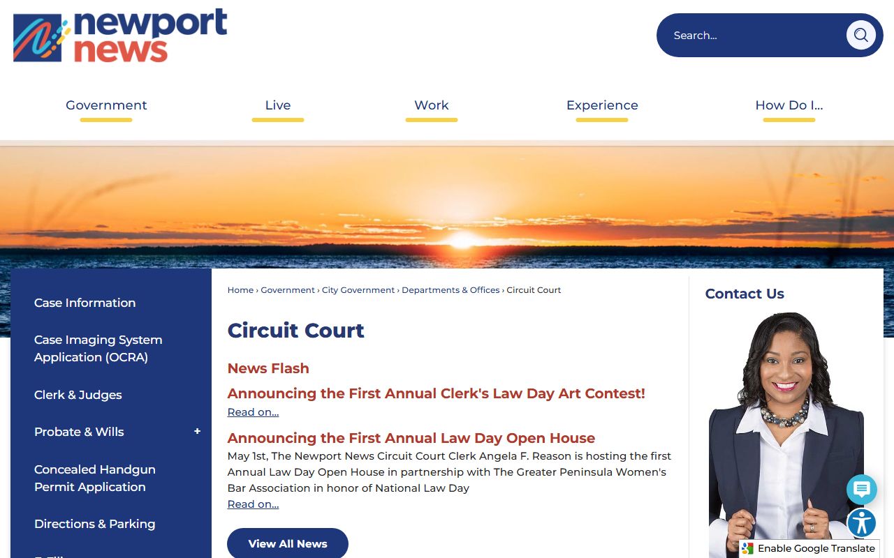 Newport News circuit court clerk divorce records search