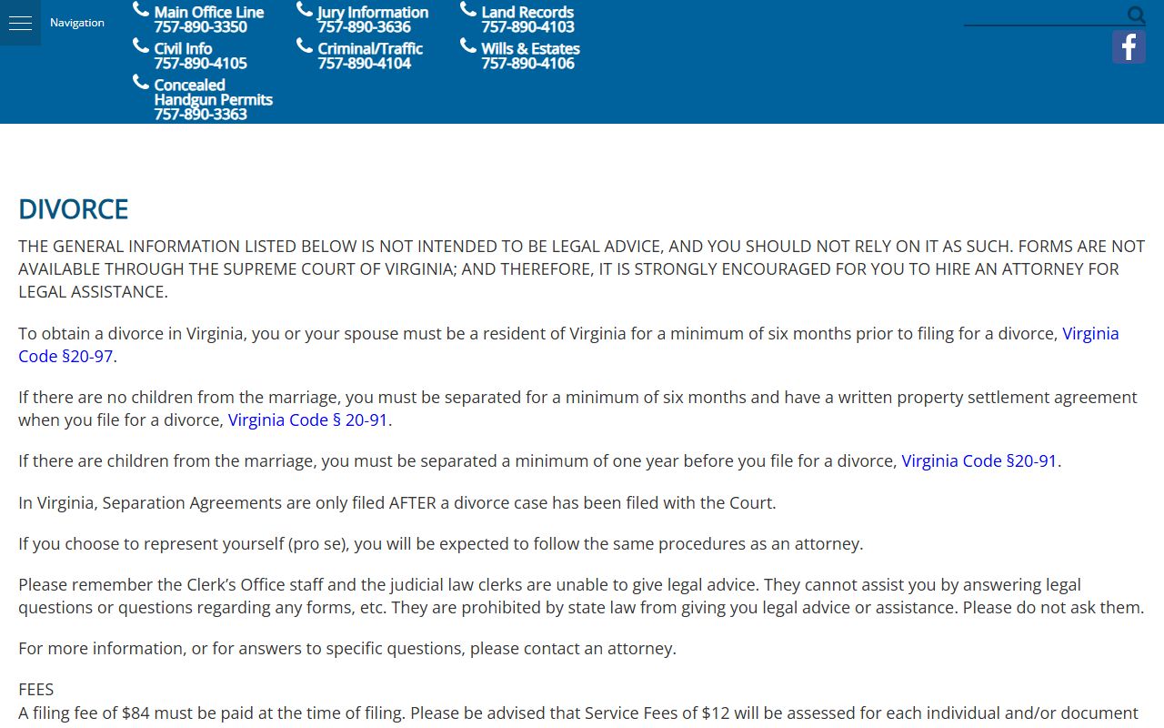 Poquoson Virginia divorce records York County Circuit Court