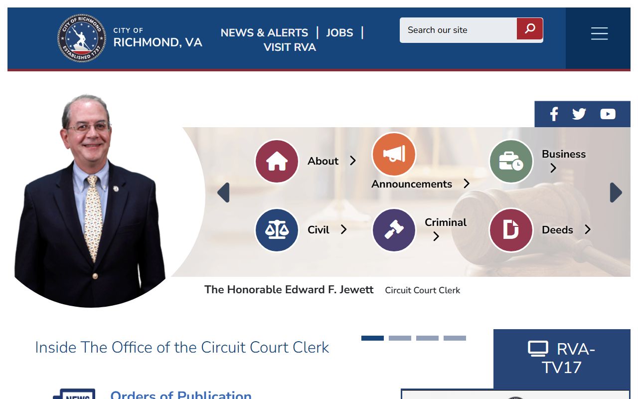 Richmond Virginia divorce records circuit court clerk office