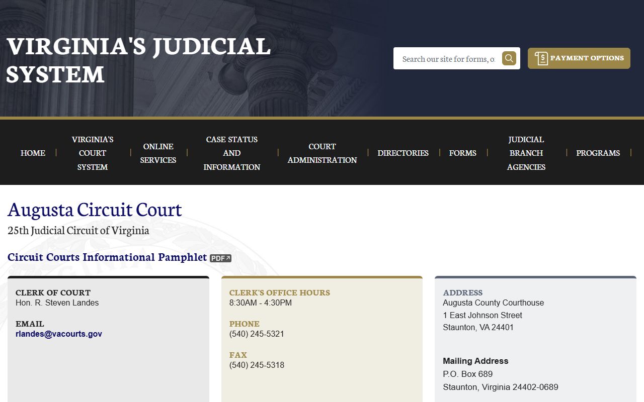 augusta county circuit court divorce records