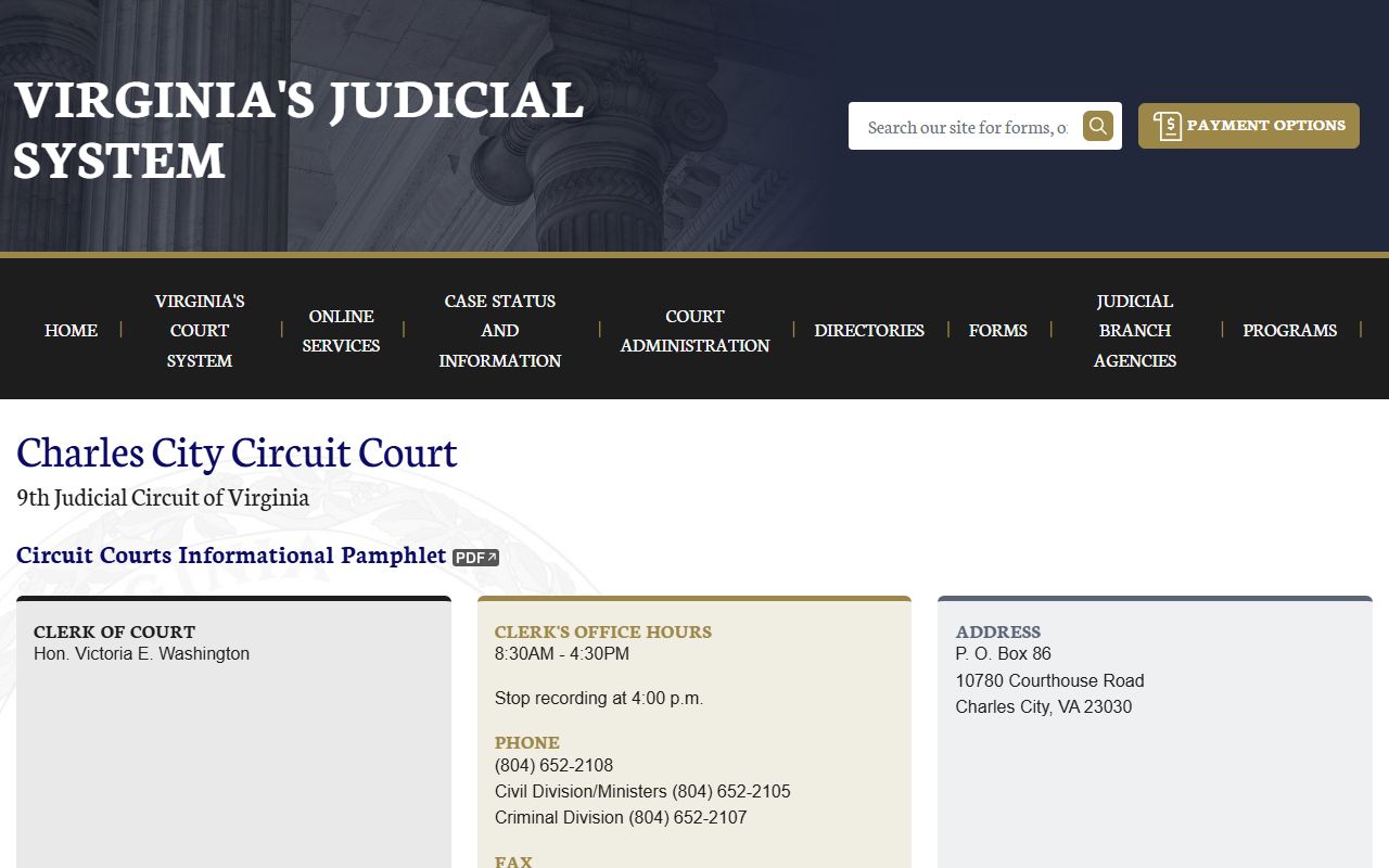 charles city county circuit court divorce records
