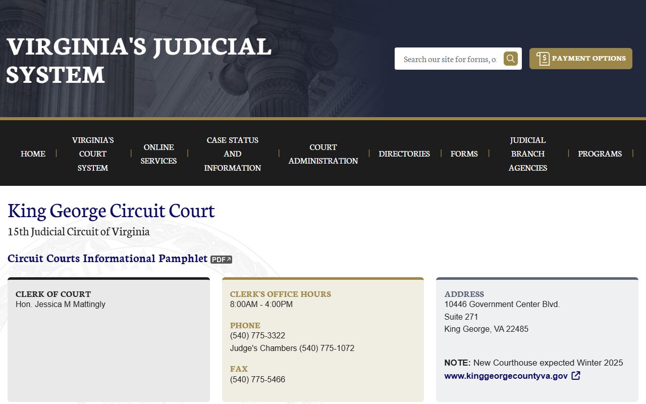 king george county circuit court divorce records