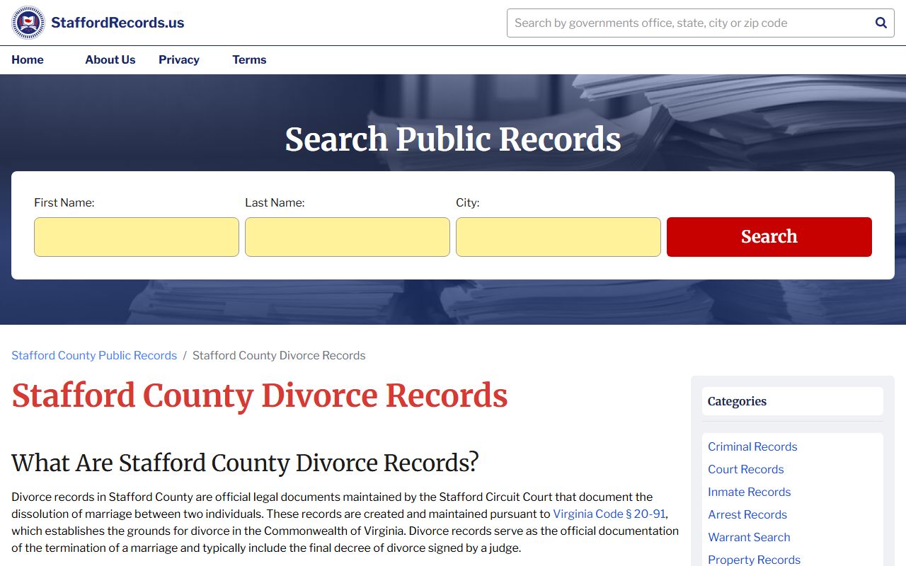 stafford county 15th circuit court case search